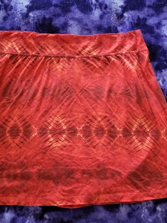 Patagonia Dresses & Skirts - Patagonia Cotton Blend Stretch Pull On Tie Dye Print Skirt Women's size L